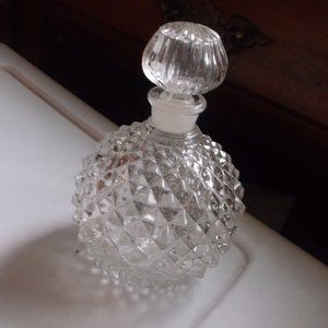 vintage lead crystal glass perfume bottle.